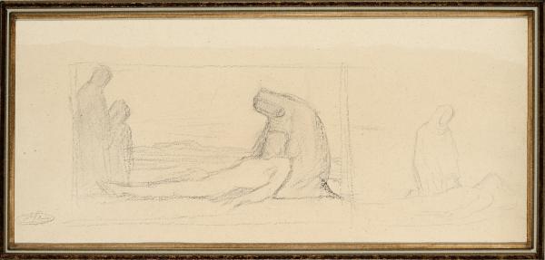 Hippolyte Flandrin, Étude pour la Pietà, vers 1842